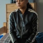 Effie Power Book II Ghost S04 Black Leather Track Jacket