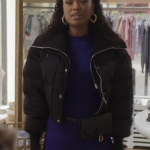 Power Book II Ghost S04 Diana Tejada Black Crop Puffer Jacket