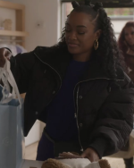 Power Book II Ghost S04 Diana Tejada Black Crop Puffer Jacket - Image 2