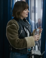 Rosemarie Dewitt Smile 2 Black And Brown Leather Jacket