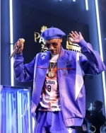 Paris 2024 Olympics Snoop Dogg Purple Bomber Jacket - Image 3