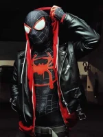 Spider Man Across The Spider-verse Miles Morales Black Jacket - Image 3