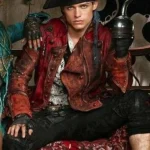 Thomas Doherty Descendants 2 Red Studded Leather Coat