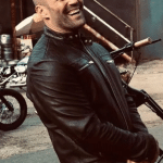 Jason Statham The Expendables 4 Black Leather Jacket