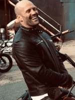 Jason Statham The Expendables 4 Black Leather Jacket