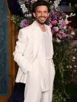Bridgerton Premiere Jonathan Bailey White Suit - Image 3