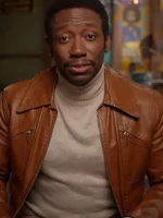 Saturday Night Lamorne Morris Brown Leather Jacket - Image 2