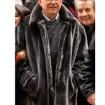 Only Murders In The Building S02 Steve Martin Black Fur Coat