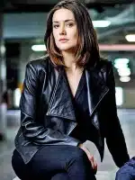 Megan Boone The Blacklist Black Leather Jacket - Image 2