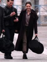 Mission Impossible 7 Rebecca Ferguson Wool Trench Coat - Image 3