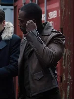 The Falcon and the Winter Soldier Anthony Mackie Brown Leather Jacket - Image 3