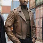 The Falcon and the Winter Soldier Anthony Mackie Brown Leather Jacket