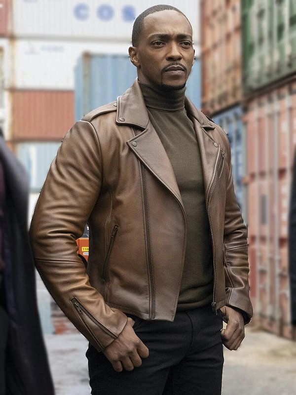 45The formatted title would be the-falcon-and-the-winter-soldier-anthony-mackie-brown-leather-jacket. The Falcon and the Winter Soldier Anthony Mackie Brown Leather Jacket - Image 1