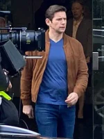 As Luck Would Have It Allen Leech Brown Bomber Jacket