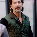 Henry Ian Cusick MacGyver Russ Taylor Green Quilted Vest