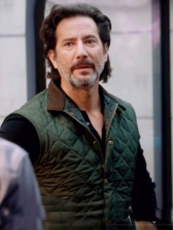 63The formatted title would be henry-ian-cusick-macgyver-russ-taylor-green-quilted-vest. Henry Ian Cusick MacGyver Russ Taylor Green Quilted Vest - Image 1