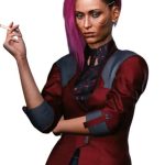 Female V Cyberpunk 2077 Maroon Blazer Coat