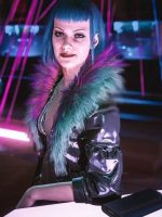 Kari Wahlgren Cyberpunk 2077 Black Leather Coat - Image 2