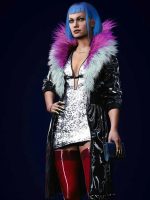 Kari Wahlgren Cyberpunk 2077 Black Leather Coat