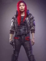 Cyberpunk 2077 Samurai Bomber Leather Jacket - Image 4