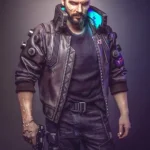 Cyberpunk 2077 Samurai Bomber Leather Jacket
