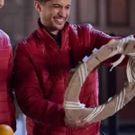Jordan Fisher The 5-Year Christmas Party 2024 Red Quilted Jacket