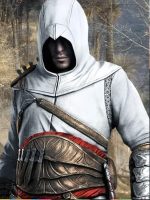 Altaïr Ibn-LaʼAhad Assassin’s Creed White Costume Leather Coat - Image 2