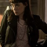 Astrid Bergès-Frisbey The Vault Lorraine Black Leather Jacket