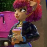 Clawdeen Wolf Monster High Black Puffer Crop Jacket