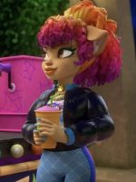 Clawdeen Wolf Monster High Black Puffer Crop Jacket