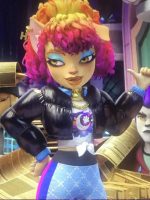 Clawdeen Wolf Monster High Black Puffer Crop Jacket - Image 2
