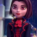 Wei Fang Monster High Black and Red Trench Coat