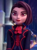 Wei Fang Monster High Black and Red Trench Coat