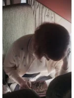 The Queen’s Gambit Beth Harmon White Cardigan - Image 2