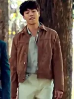 Hyun-Woo Lee Money Heist: Korea – Joint Economic Area Brown Leather Jacket - Image 2