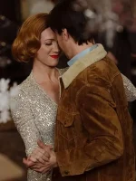 Christmas With The Campbells Justin Long Brown Jacket - Image 3