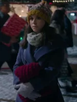 Lacey Chabert Hot Frosty 2024 Blue Coat - Image 3