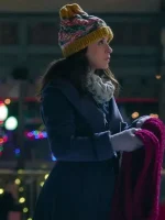 Lacey Chabert Hot Frosty 2024 Blue Coat - Image 2