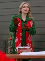 Andrea Brooks Snowy with a Chance of Christmas Green Coat - Image 2