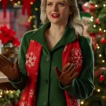 Andrea Brooks Snowy with a Chance of Christmas Green Coat