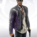 Johnny Gat Saints Row Grey Leather Jacket