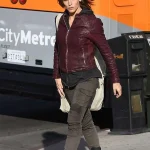 Riley North Peppermint Jennifer Garner Leather Jacket
