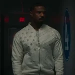 Michael B. Jordan Creed III White Bomber Jacket