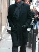 Paris Lauren Parsekian with Aaron Paul Coat