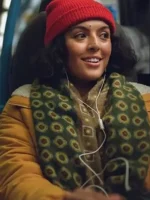 The Christmas Chronicles 2 Kate Green Leather Jacket - Image 2