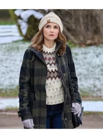 Rescuing Christmas 2023 Rachael Leigh Cook Plaid Coat
