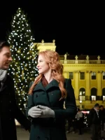 Sarah Drew Christmas In Vienna Green Long Coat - Image 3
