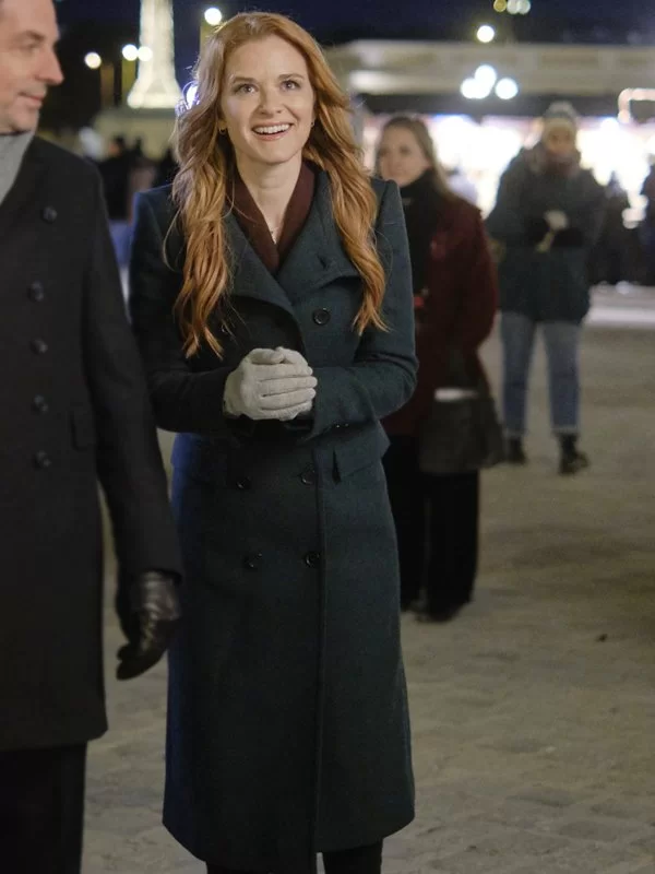 55sarah-drew-christmas-in-vienna-green-long-coat Sarah Drew Christmas In Vienna Green Long Coat - Image 1