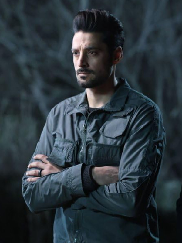 58dhan-rana-found-tv-series-grey-jacket Lacey Quinn Found Black Leather Jacket - Image 1