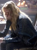 Clarke Griffin The 100 Black Quilted Leather Jacket - Image 2